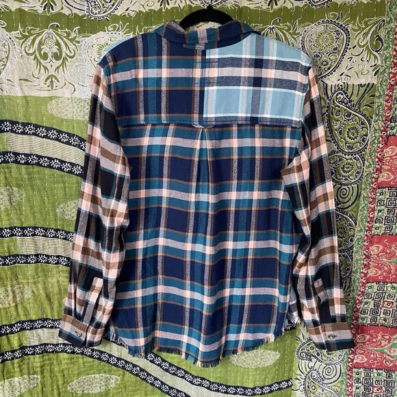 Rails Heathrow Mixed Plaid Brando Button Down Shirt Size Medium - Picture 10 of 16